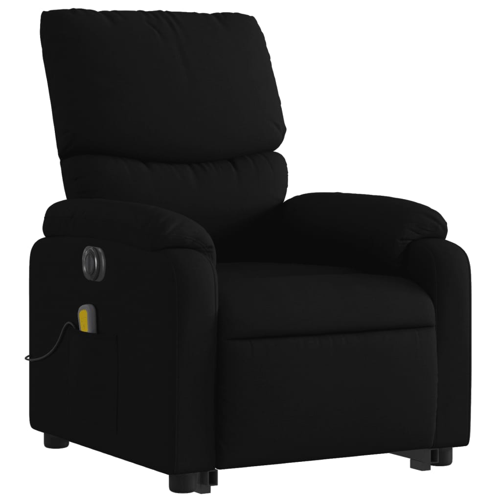 vidaXL Electric Stand up Massage Recliner Chair Black Fabric