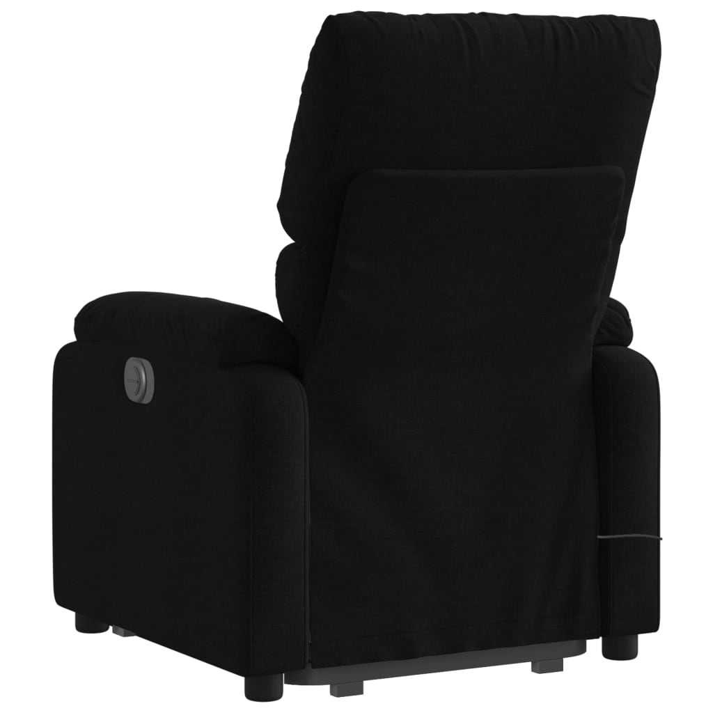 vidaXL Electric Stand up Massage Recliner Chair Black Fabric