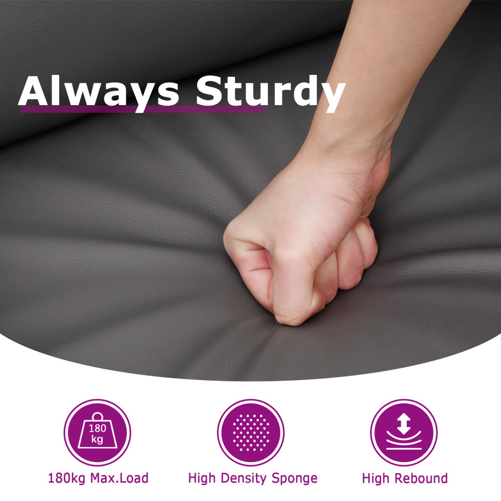 vidaXL Massage Recliner with Ottoman for Home Theater Cinema Faux Leather