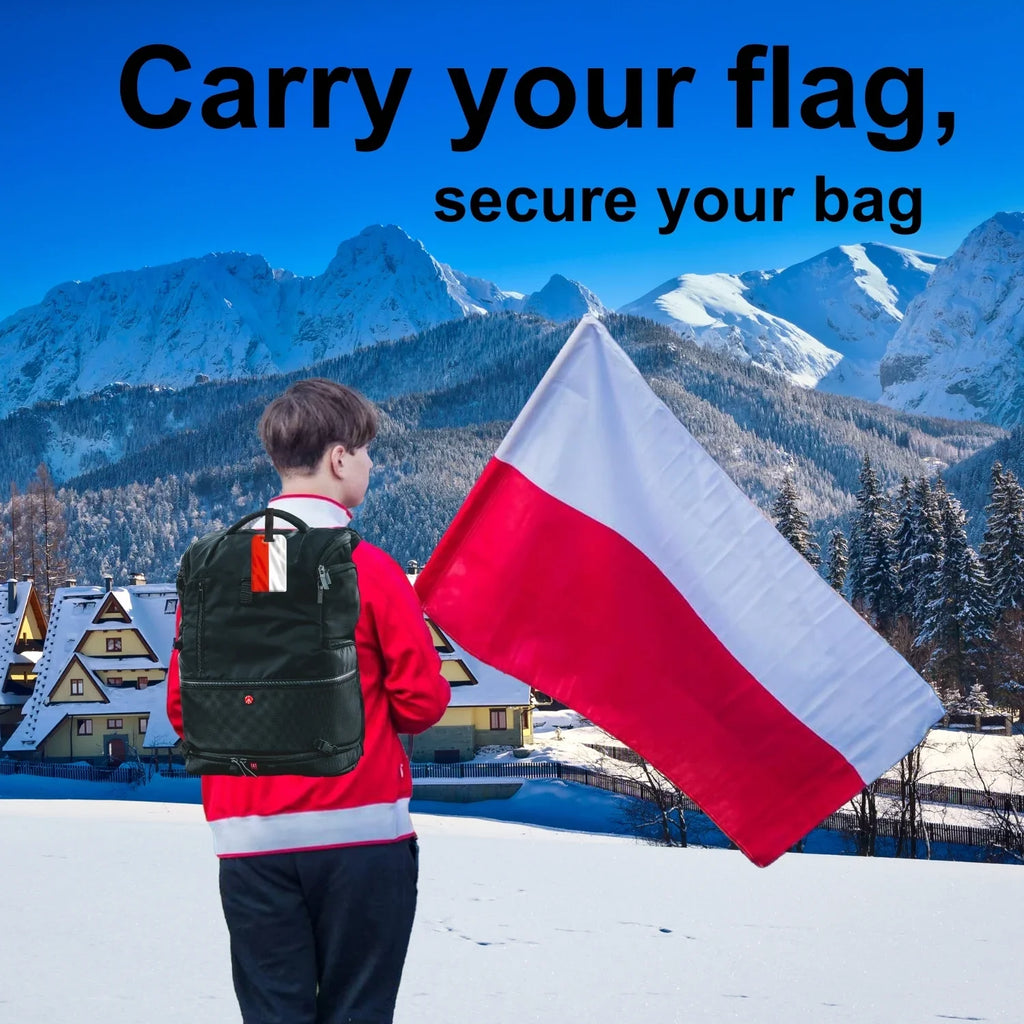 Smart Bag Security Tag -  Poland  Flag [Pack 2]